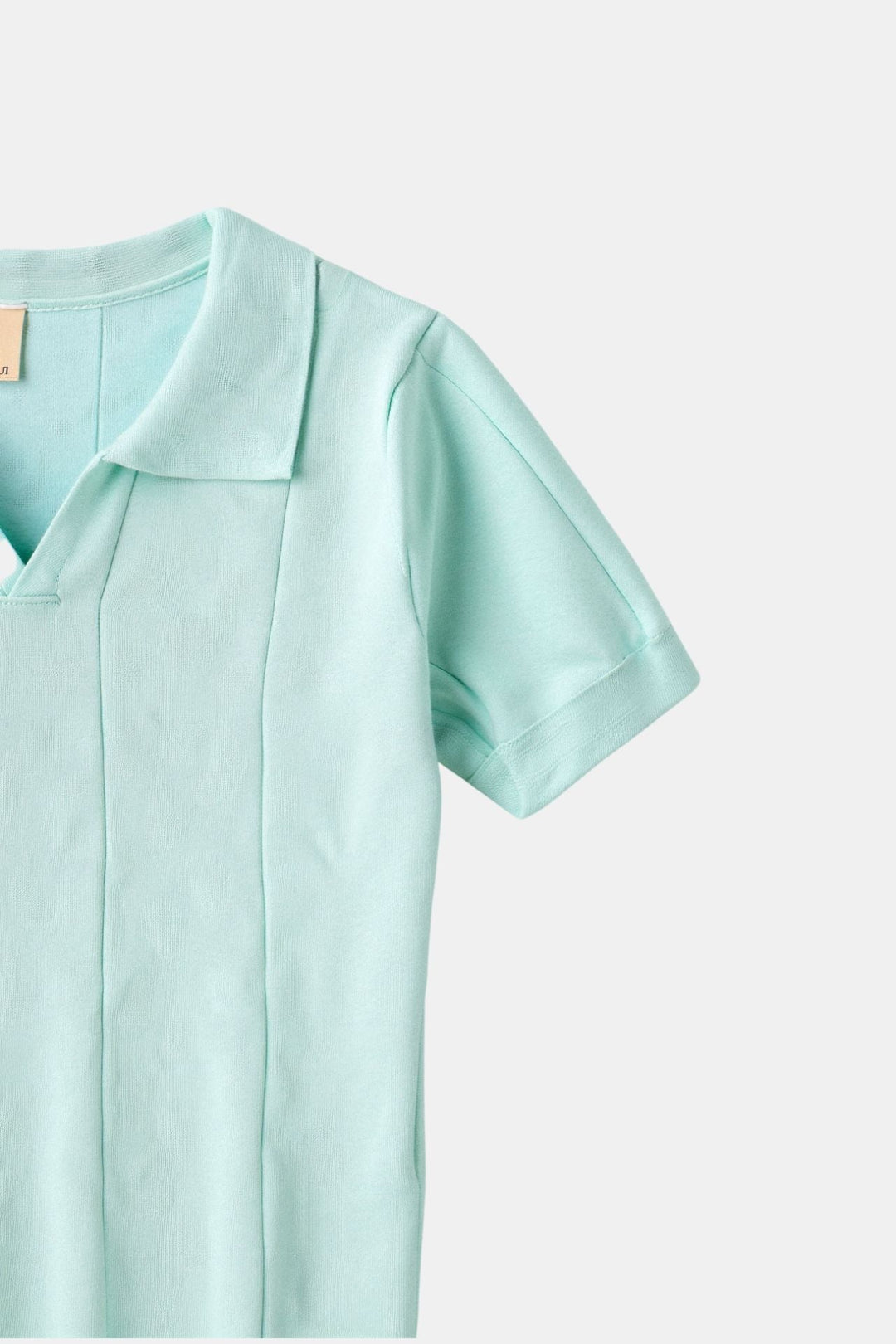 Polo en tricot rétro stylé dans un frais vert menthe