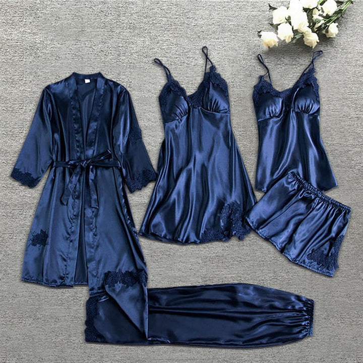 Iris - Elégant ensemble pyjama en satin pour femme de luxe
