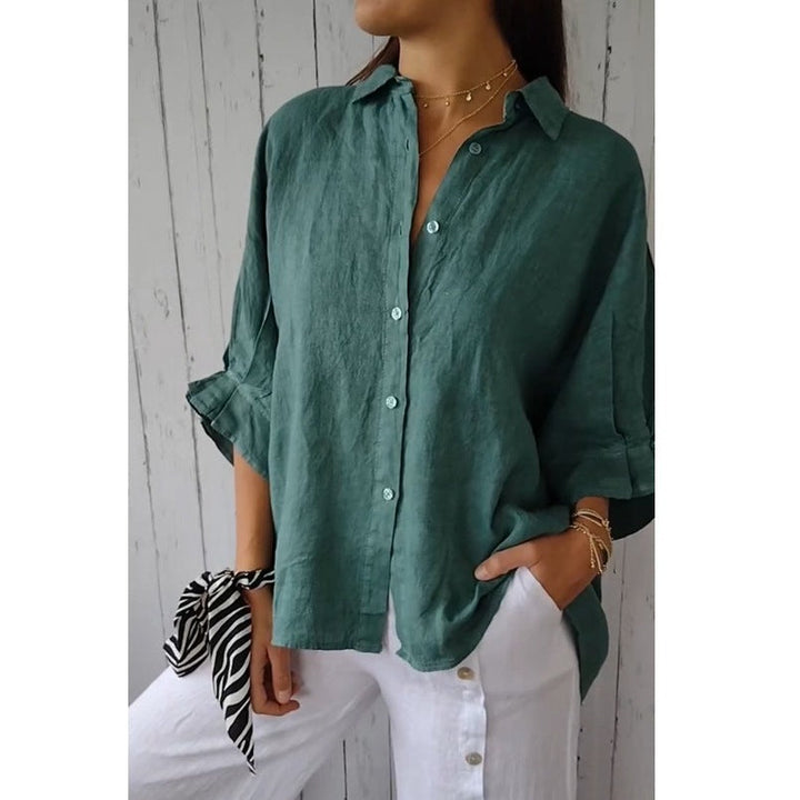 Halldora | Blouse élégante avec ceinture nœud dans le dos - Top à manches longues élégant