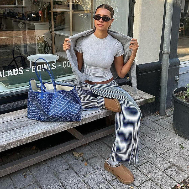 Elise - Pantalon lounge rayé élégant pour un confort maximal