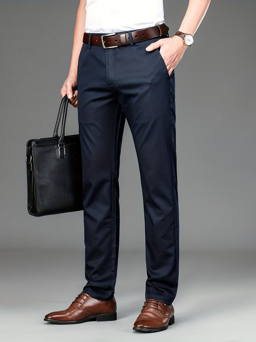 Victor - Pantalon Stretch Ajusté Intemporel pour Confort et Style