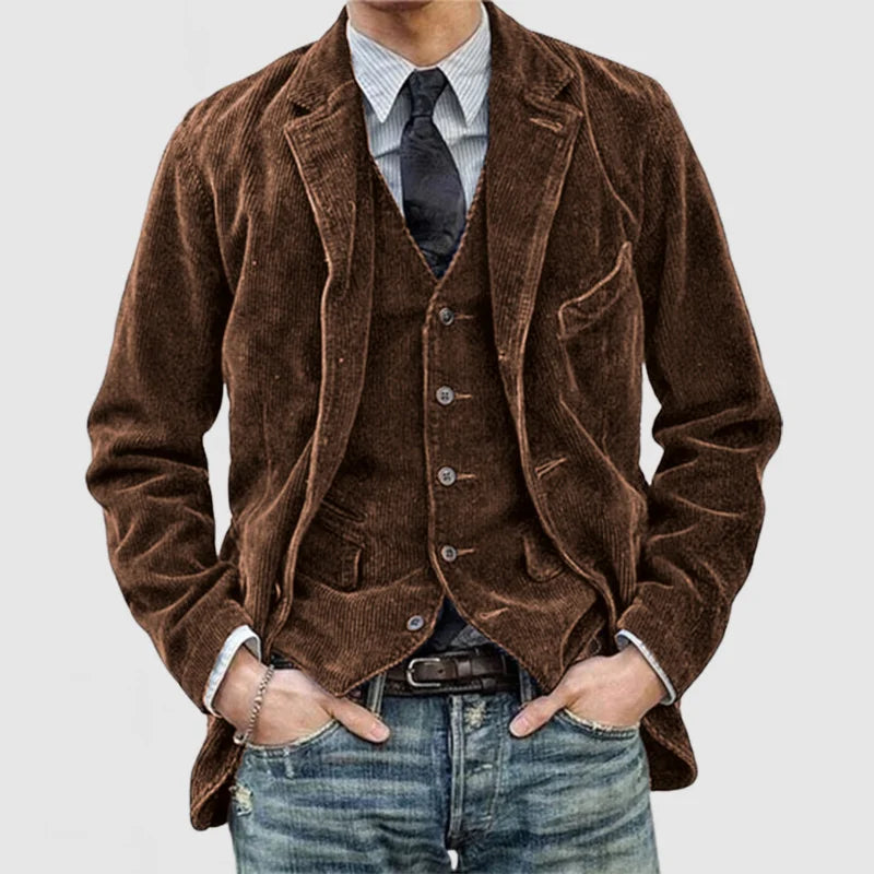 Bernard™ - Veste et gilet en cuir premium