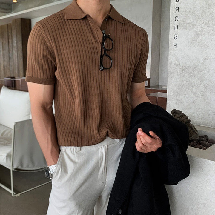 Polo en Maille Élégante pour Hommes - Style Classique et Confort