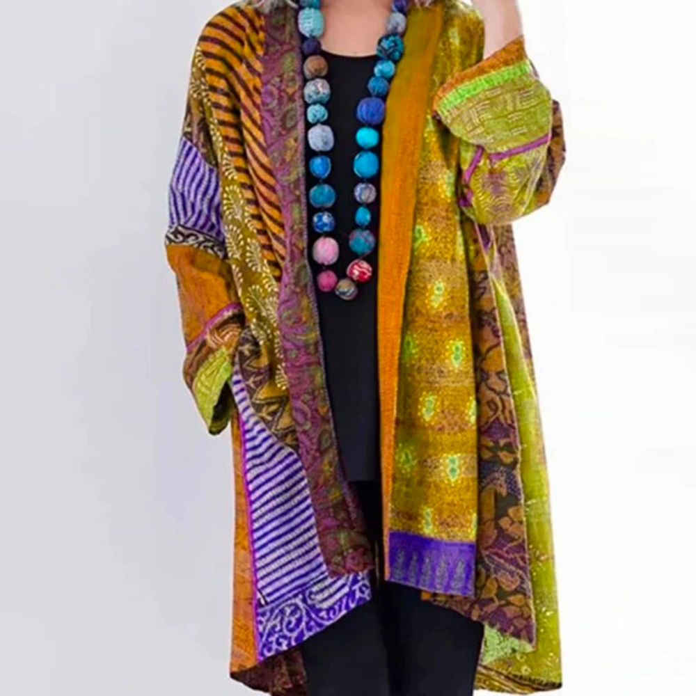 Lorena - Kimono élégant pour femmes avec des motifs ethniques vivants pour des moments stylés.