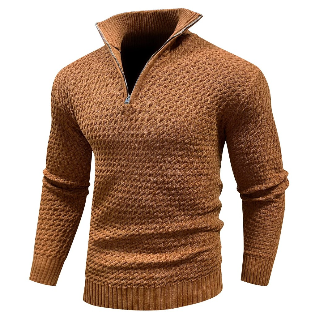 Pull and Maille à Moitié™ Zip | Mélange de Laine | Élégant et Confortable pour Tous les Jours