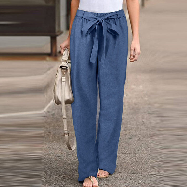Elégants pantalons en lin pour femmes de style florentin