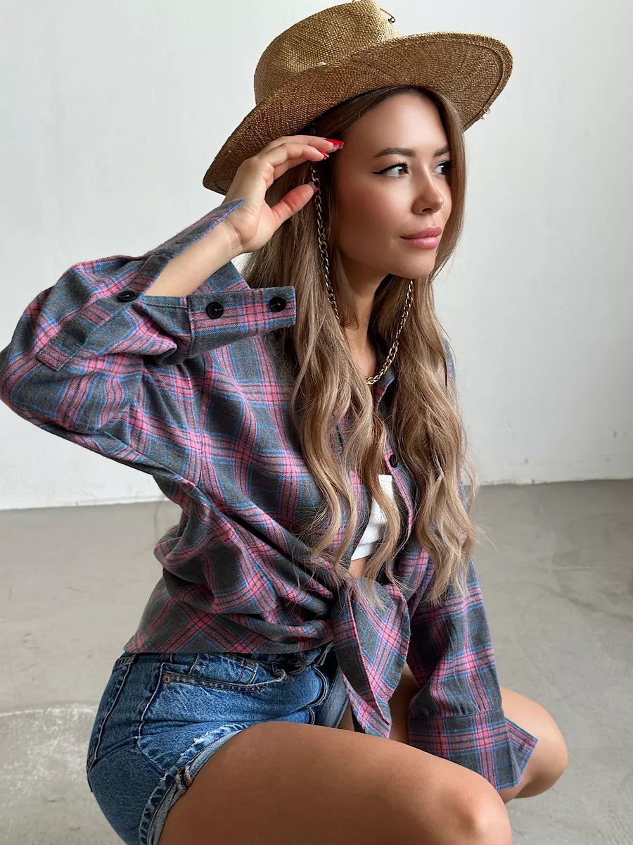 Carrie | Chemise à carreaux élégante en flanelle pour un look raffiné