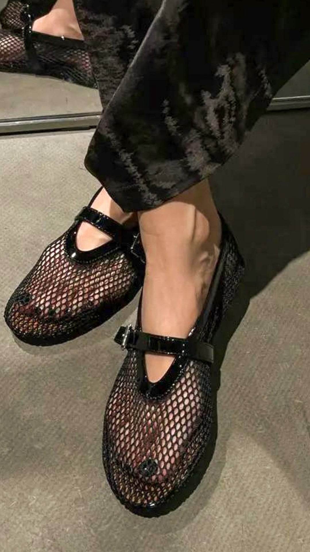 Ania | Ballerine en mesh élégante avec fermeture à boucle pratique