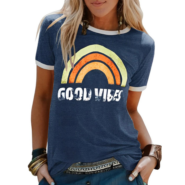 T-shirt Good Vibes - Style Valentina pour une journée positive