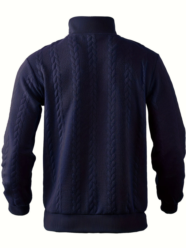 Alain™ - Pull vintage pour homme en cachemire avec fermeture éclair