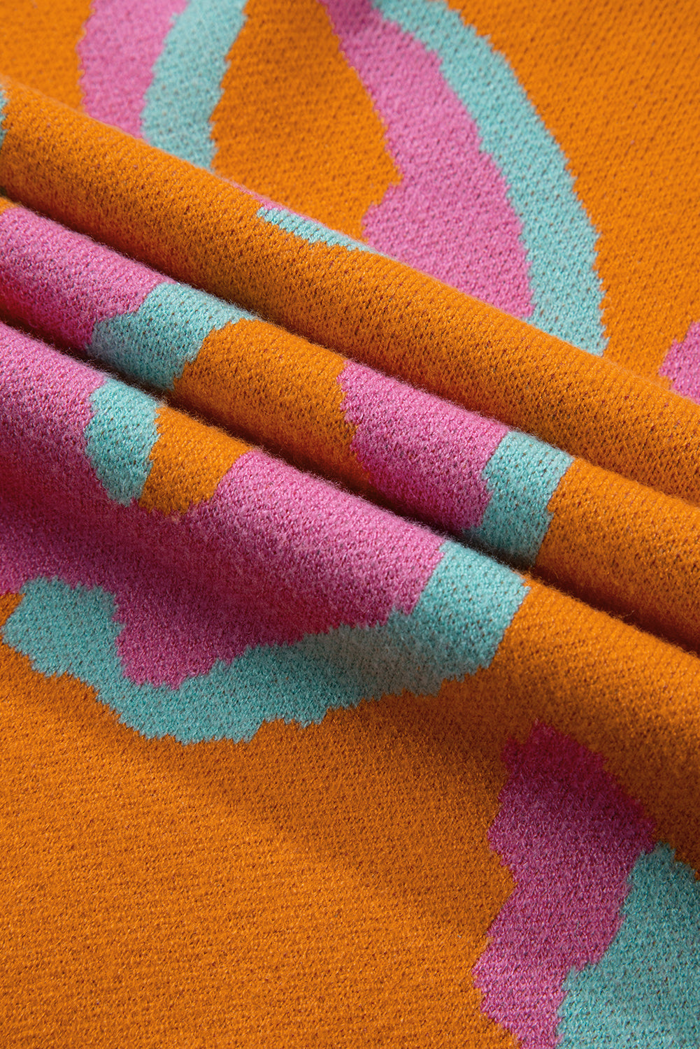 Elouise - Pull orange léopard tendance pour un look remarquable