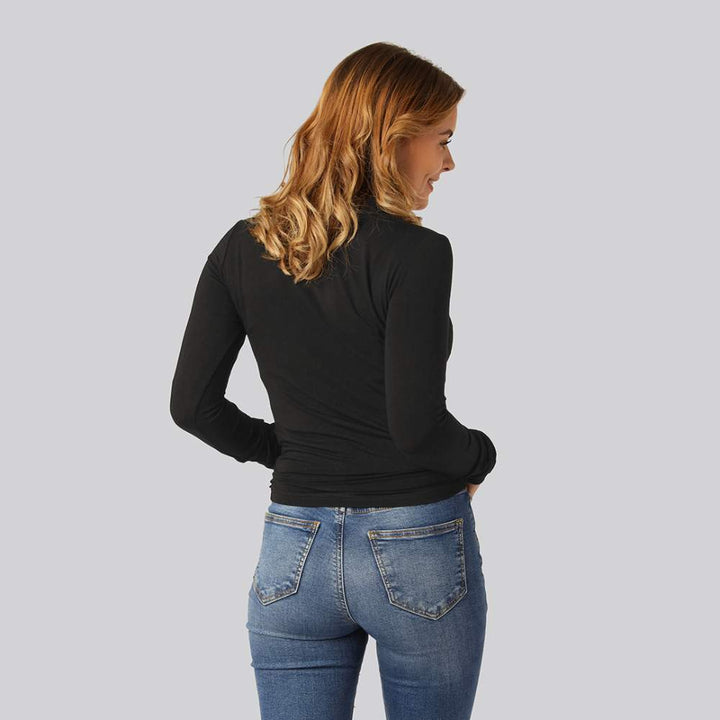 Dallas - Pull col roulé élégant ajusté à manches longues pour un look chic et confortable.