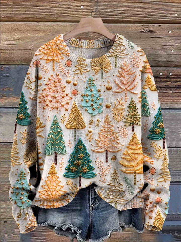 Céline™ - Pull de Noël avec arbres de Noël