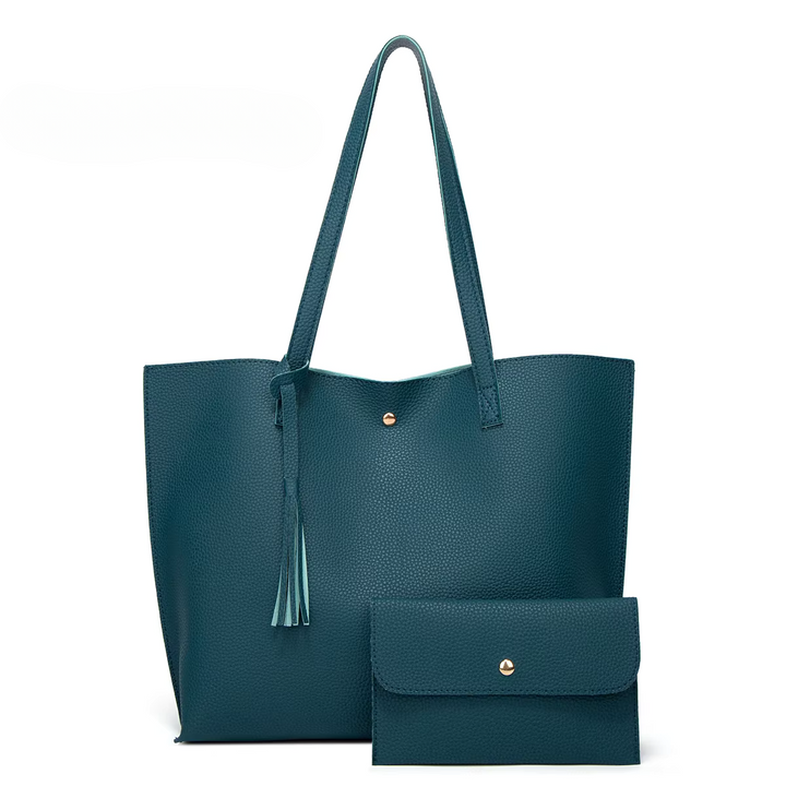 Shem - Élégant portefeuille en cuir bleu lagon pour des jours stylés