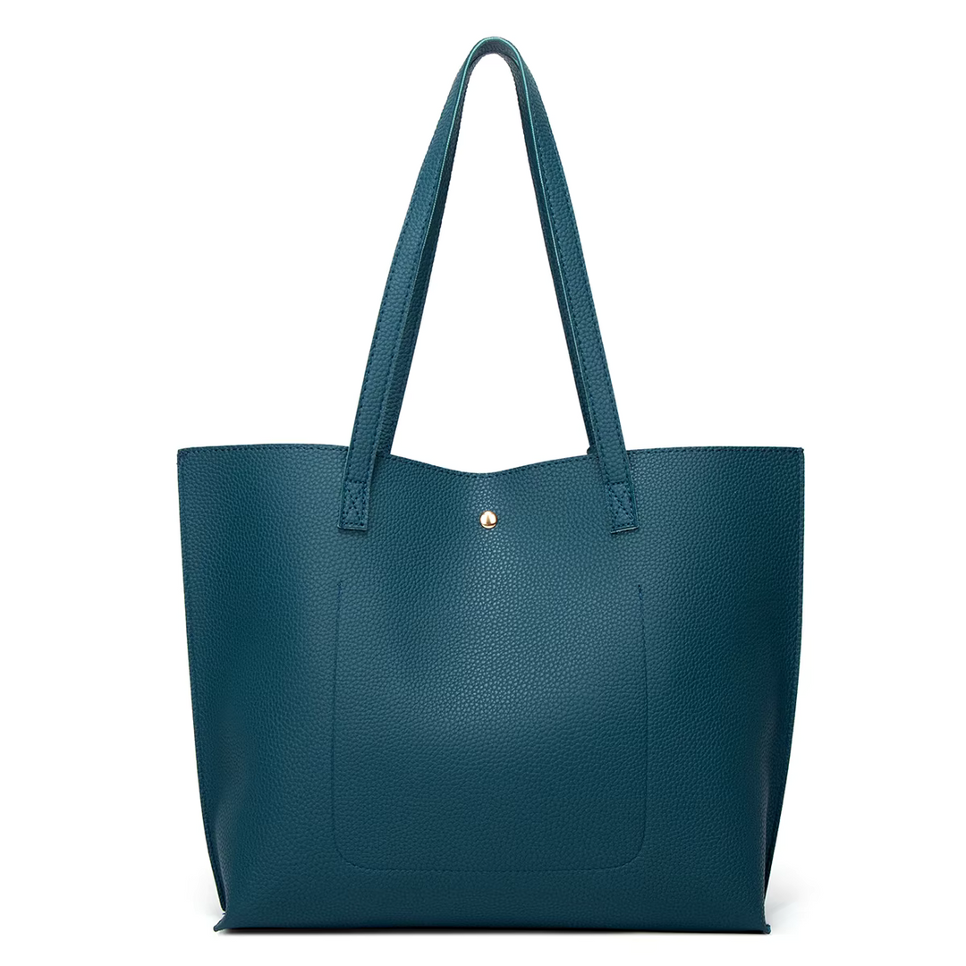 Shem - Élégant portefeuille en cuir bleu lagon pour des jours stylés