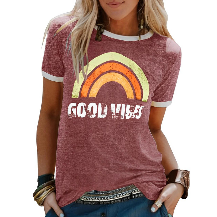 T-shirt Good Vibes - Style Valentina pour une journée positive