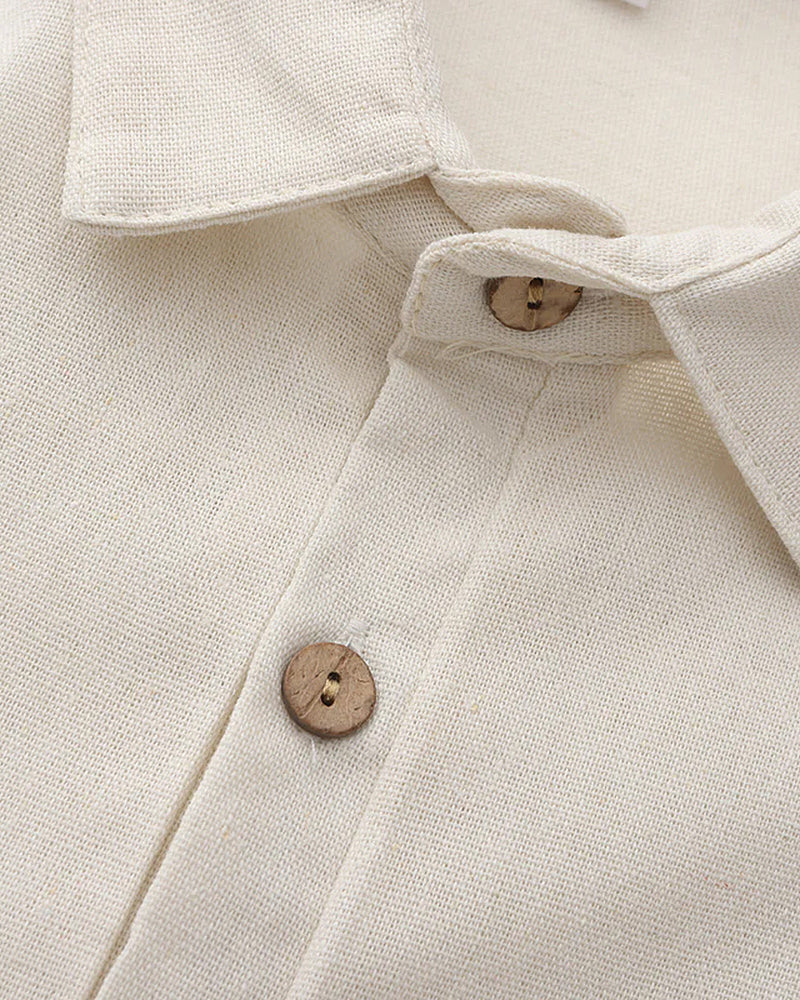 Polo en Lin en de Thiago Zomerse pour Hommes avec Poche Pratique