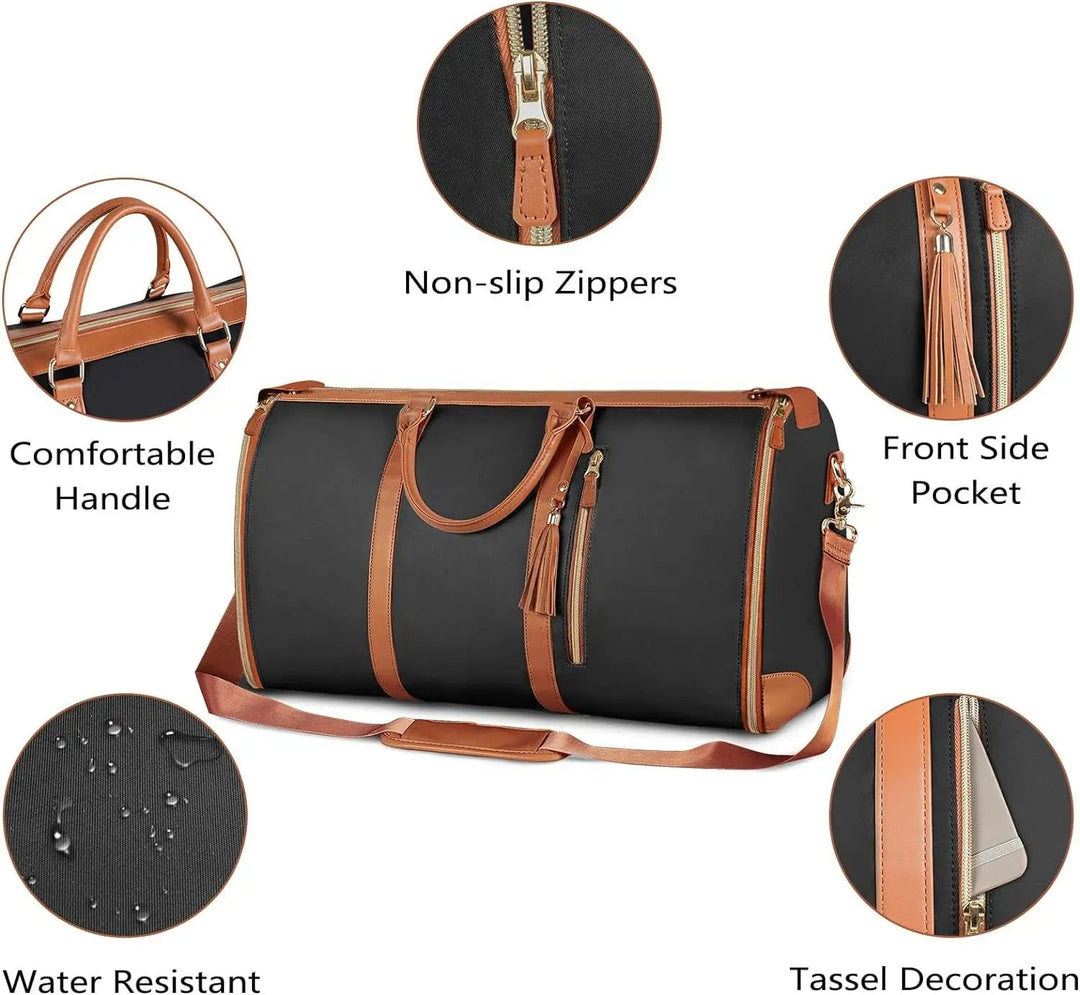 Sac de voyage spacieux et portable avec un design pliable pour plus de praticité.