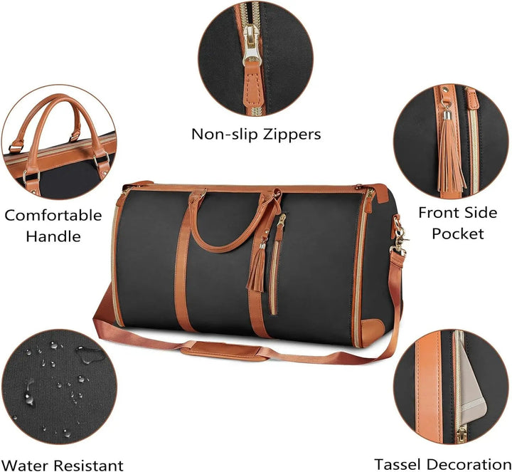 Sac de voyage spacieux et portable avec un design pliable pour plus de praticité.
