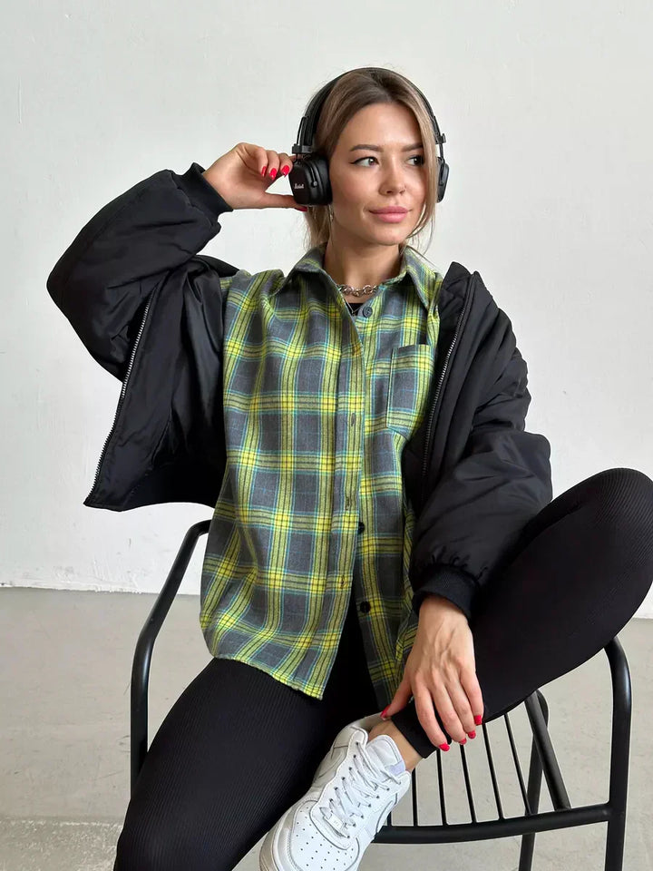 Carrie | Chemise à carreaux élégante en flanelle pour un look raffiné