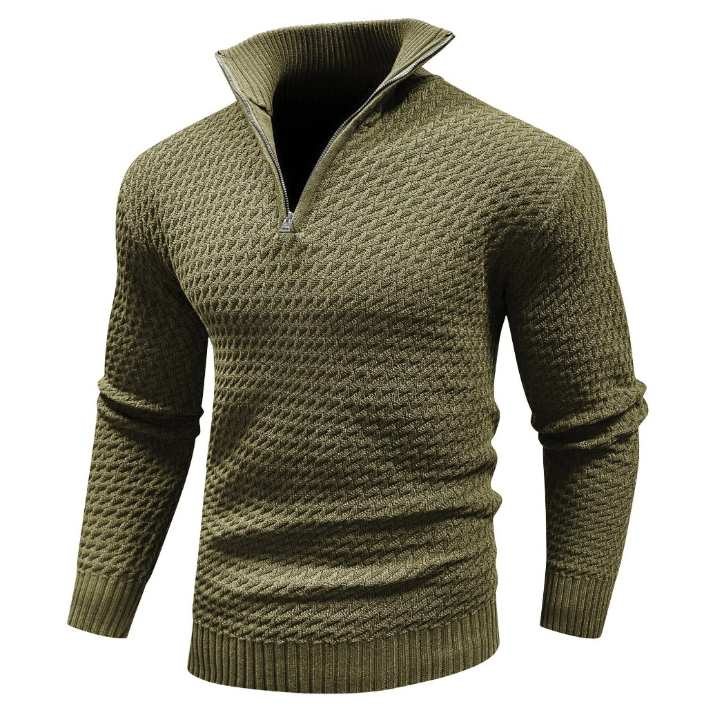 Pull and Maille à Moitié™ Zip | Mélange de Laine | Élégant et Confortable pour Tous les Jours