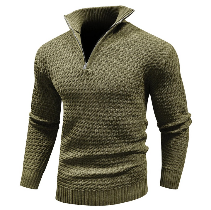Pull and Maille à Moitié™ Zip | Mélange de Laine | Élégant et Confortable pour Tous les Jours
