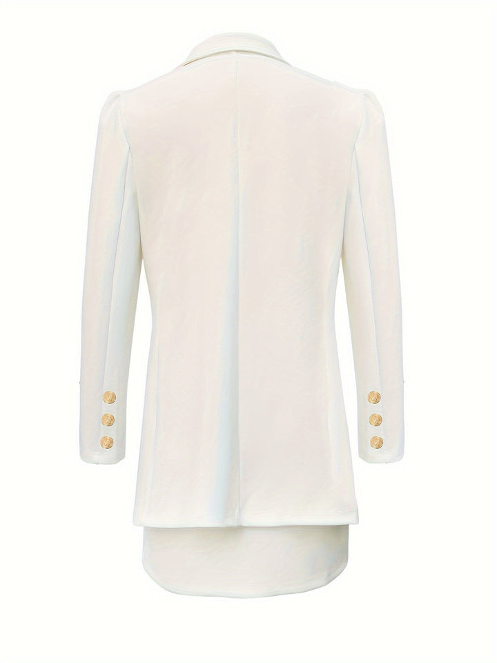 Kaelis | Ensemble blazer chic pour femmes avec blazer élégant, manches longues et mini-jupe assortie pour un look raffiné.