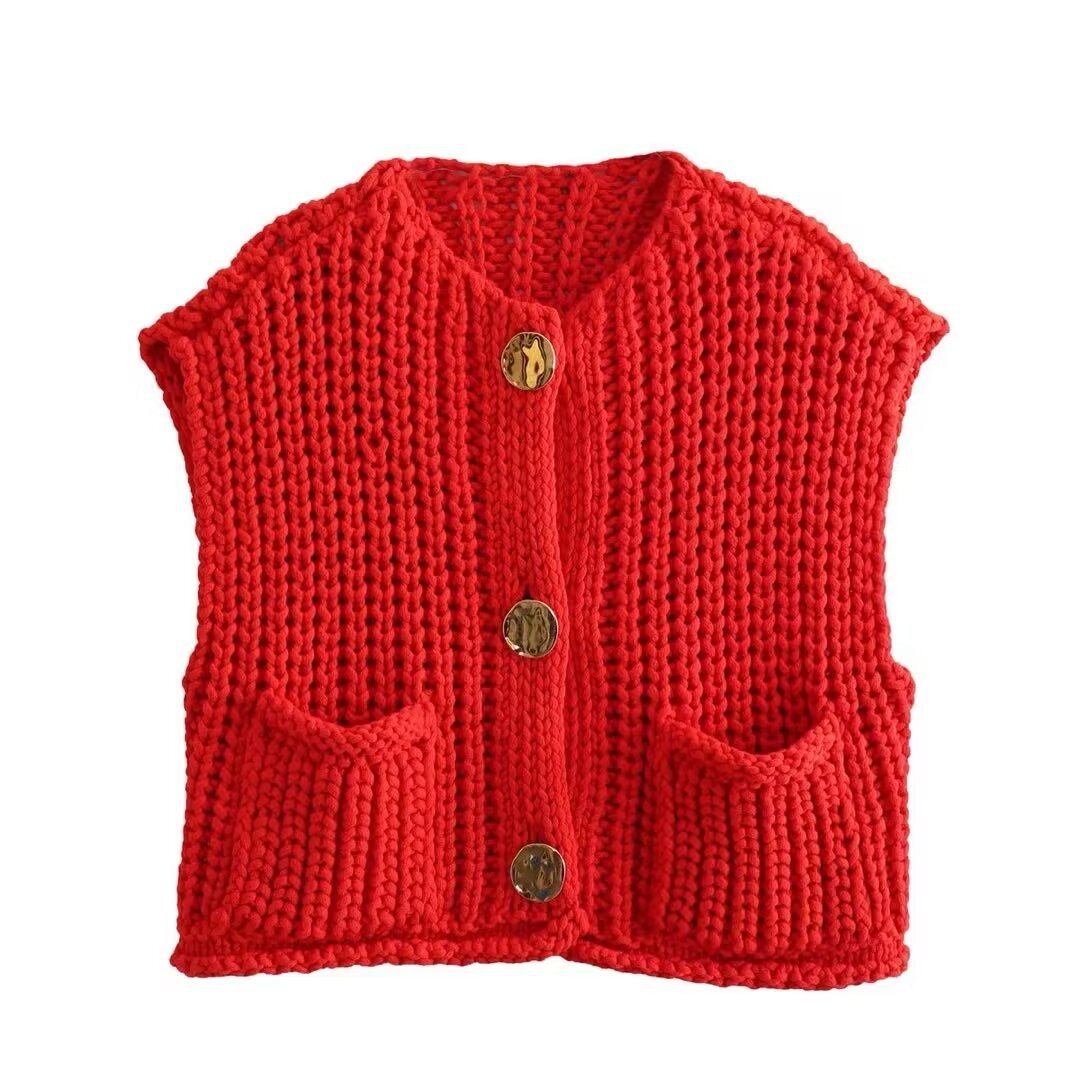 Lana - Gilet sans manches élégant en tricot pour une allure chic et confortable