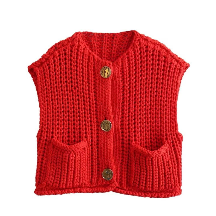 Lana - Gilet sans manches élégant en tricot pour une allure chic et confortable