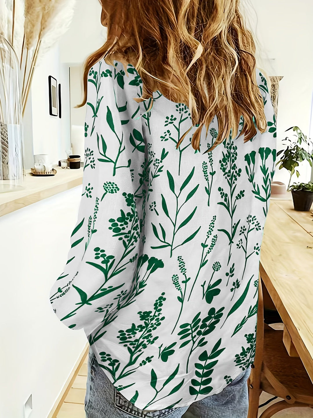 Chemisier Femme Velmira avec Imprimé Floral et Boutonnage - Manches Longues, Style Décontracté, Col Rabattu