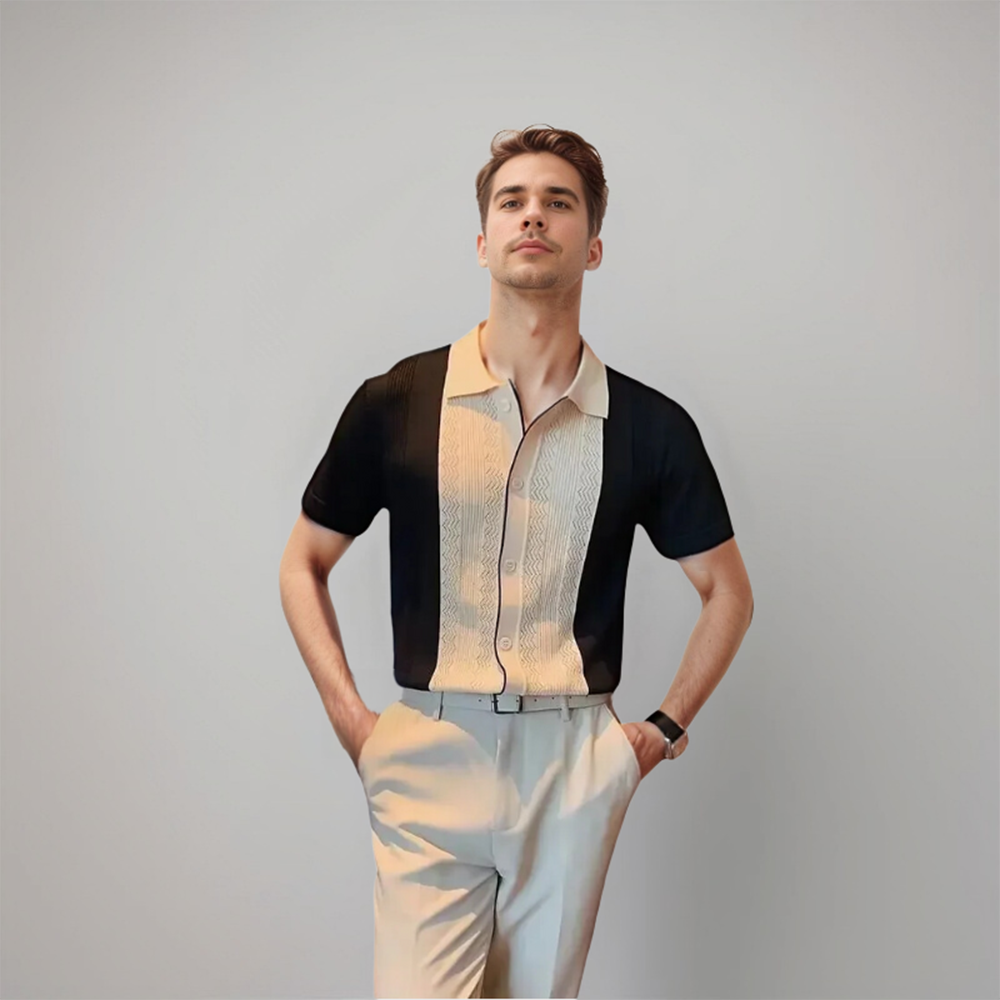 Hémis de Luxe Alberto pour Hommes à Manches Courtes : Style et Confort Exceptionnels