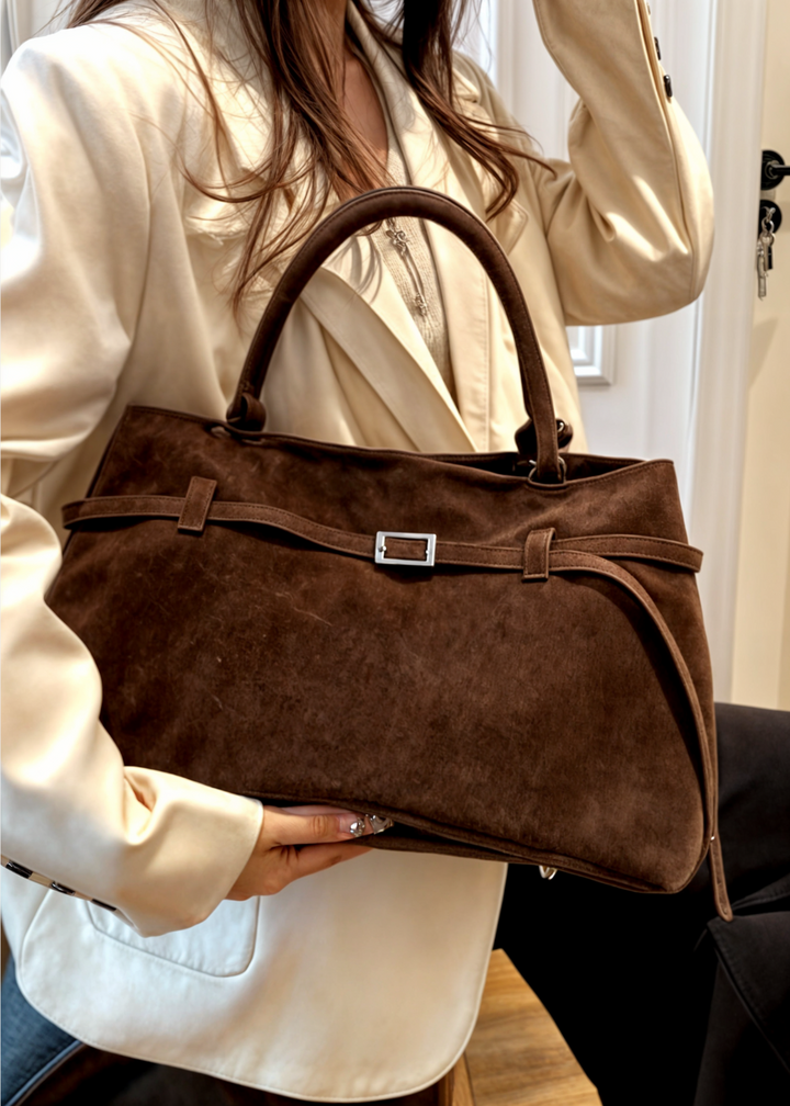 Byrel - Sac à provisions en daim élégant pour une expérience de shopping stylée