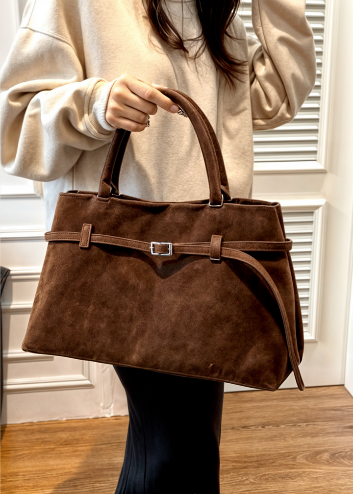 Byrel - Sac à provisions en daim élégant pour une expérience de shopping stylée