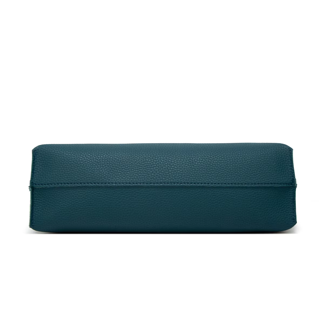 Shem - Élégant portefeuille en cuir bleu lagon pour des jours stylés
