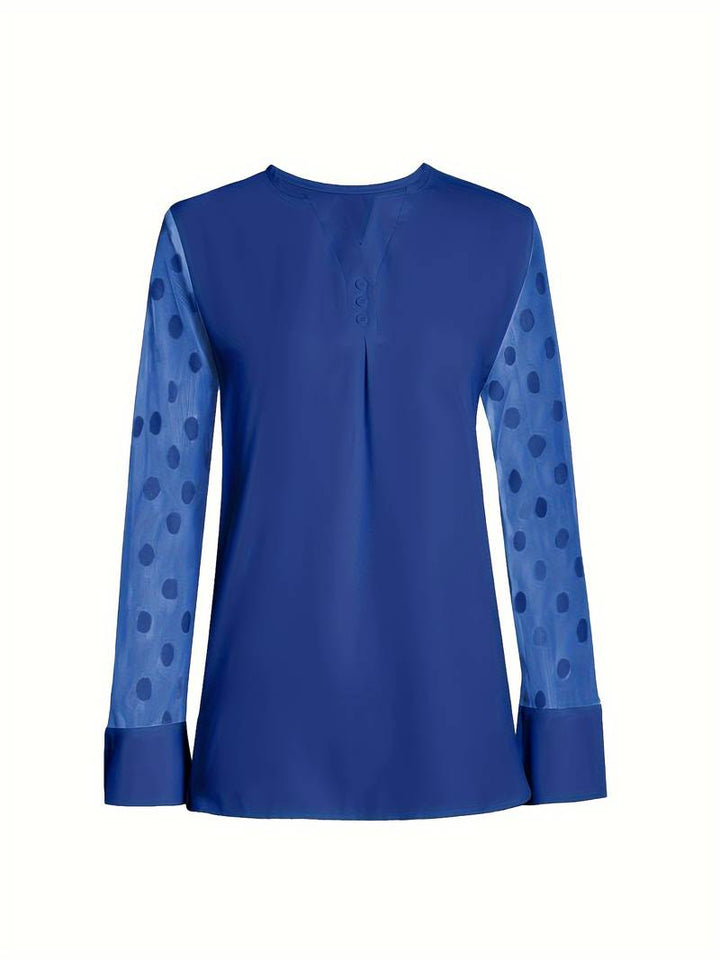 Kariselle | Blouse en maille à manches longues pour femmes - Top luxueux et respirant pour un look élégant