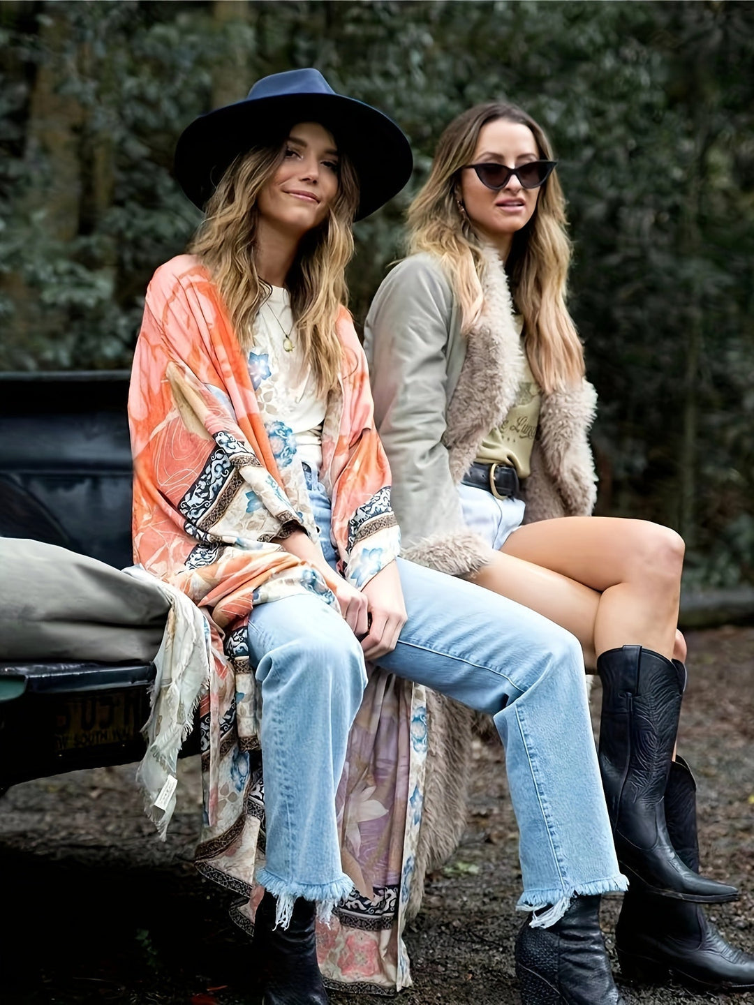 Barbara | Kimono long et élégant à imprimé floral pour femmes
