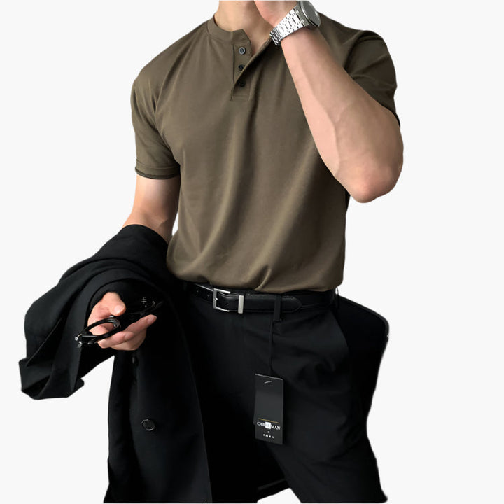 T-shirt à Boutonnage Chic et Confortable pour un Look Élégant