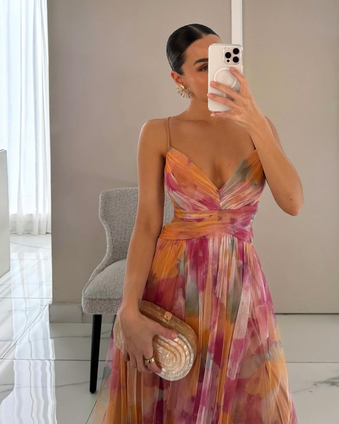 Aseana | Élégante robe de chambre maxi en chiffon pour femmes - Robe fluide pour une soirée d'été avec une allure raffinée