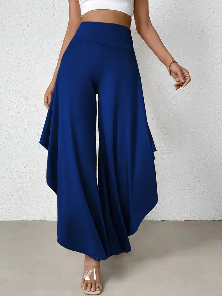 Chic Ingrid - Pantalon avec flair : jambes larges et zoom asymétrique tendance