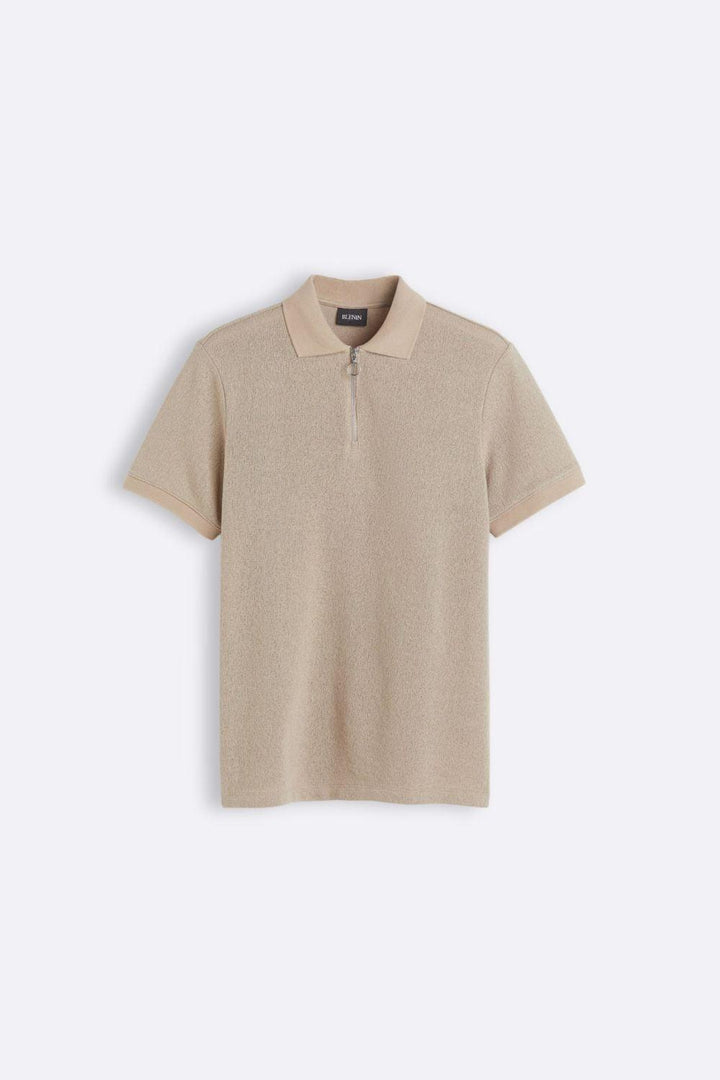 Polo jersey modern et stylée avec fermeture éclair pour un look élégant.