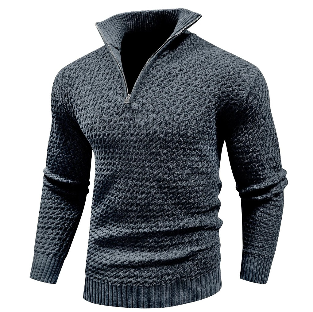Pull and Maille à Moitié™ Zip | Mélange de Laine | Élégant et Confortable pour Tous les Jours