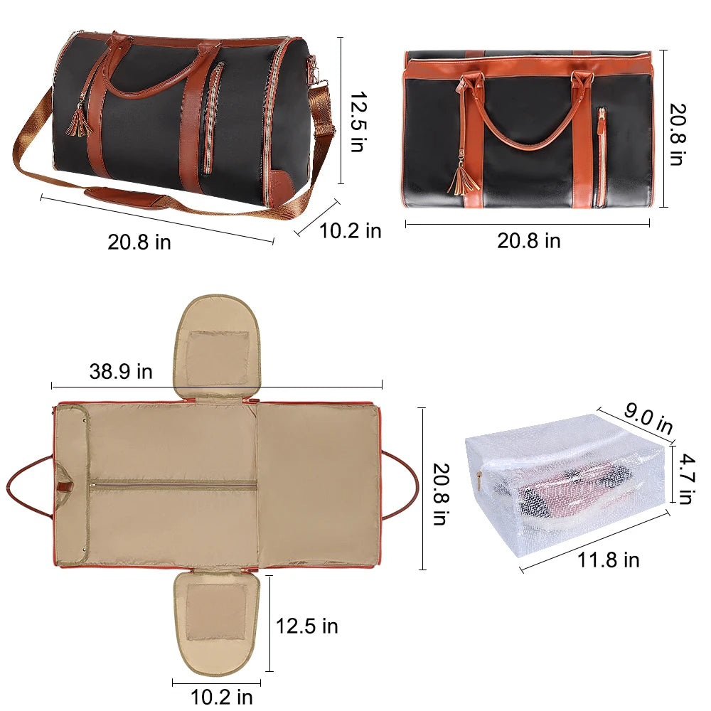 Sac de voyage spacieux et portable avec un design pliable pour plus de praticité.