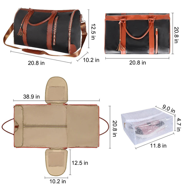 Sac de voyage spacieux et portable avec un design pliable pour plus de praticité.