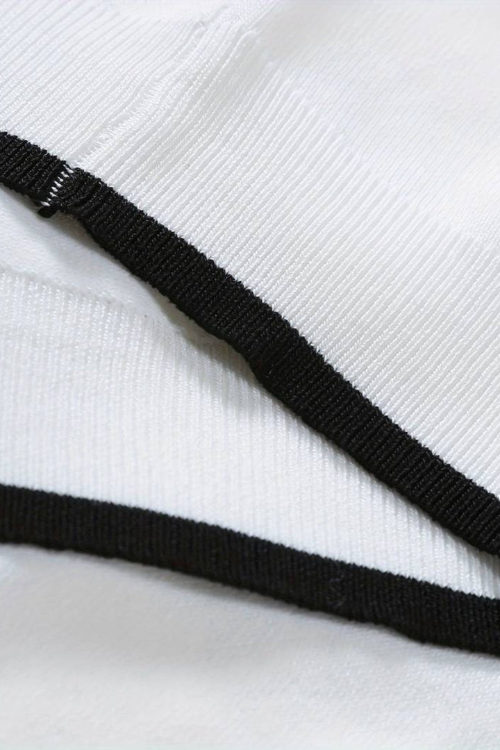 Polo classique élégante avec fermeture éclair et détails contrastés élégants
