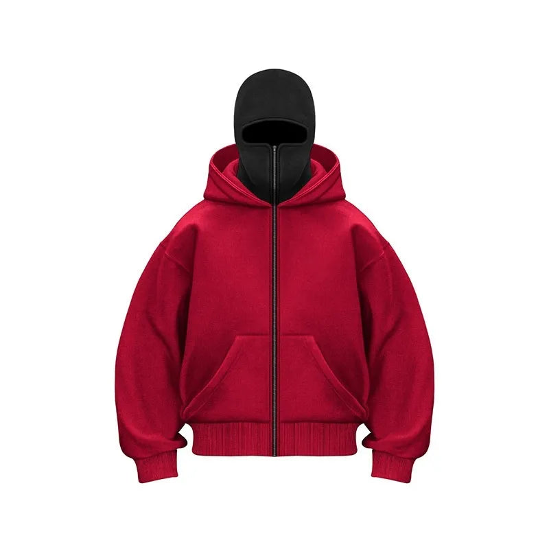 Joep™ Hoodie Oversize Luxueux avec Masque de Visage Amovible pour un Style et une Protection Ultimes