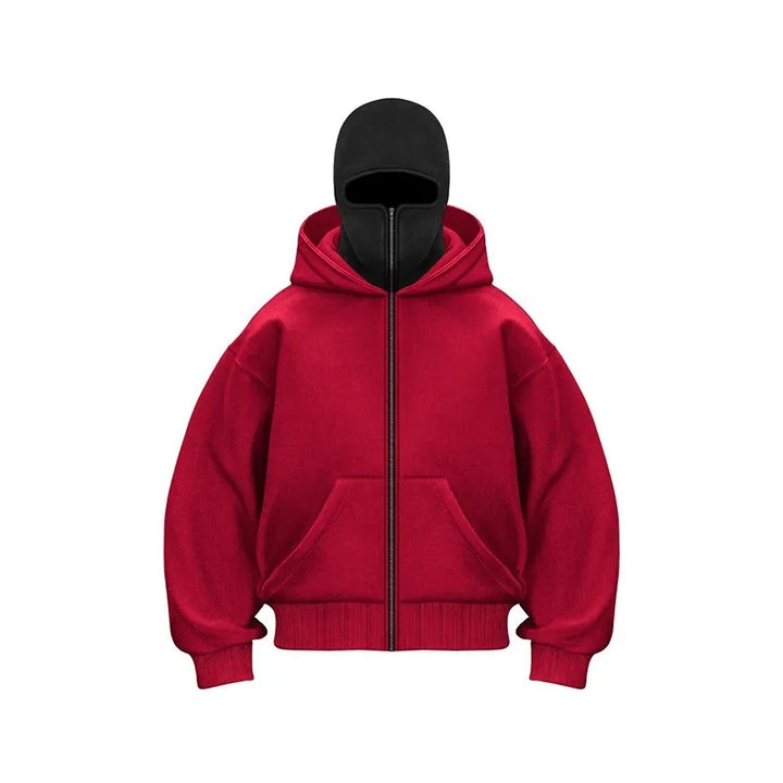 Joep™ Hoodie Oversize Luxueux avec Masque de Visage Amovible pour un Style et une Protection Ultimes