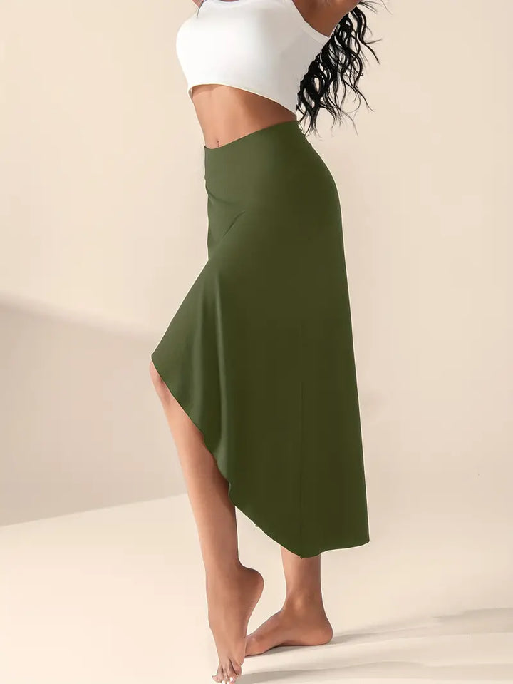 Lyssia - Jupe asymétrique sportive et tendance avec poches pratiques