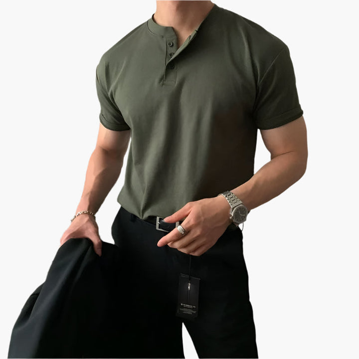 T-shirt à Boutonnage Chic et Confortable pour un Look Élégant