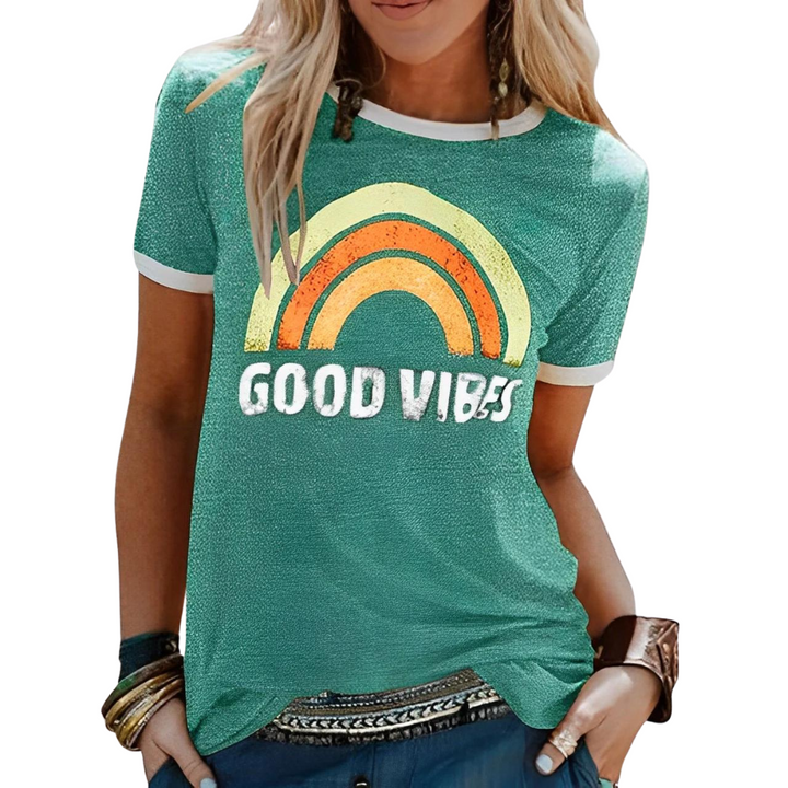 T-shirt Good Vibes - Style Valentina pour une journée positive