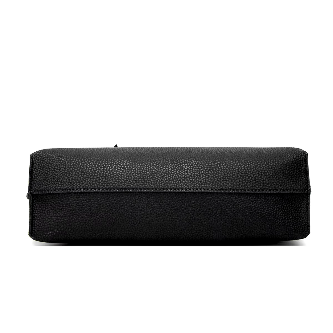 Loren - Élégant sac messager en cuir noir pour le style et la fonctionnalité